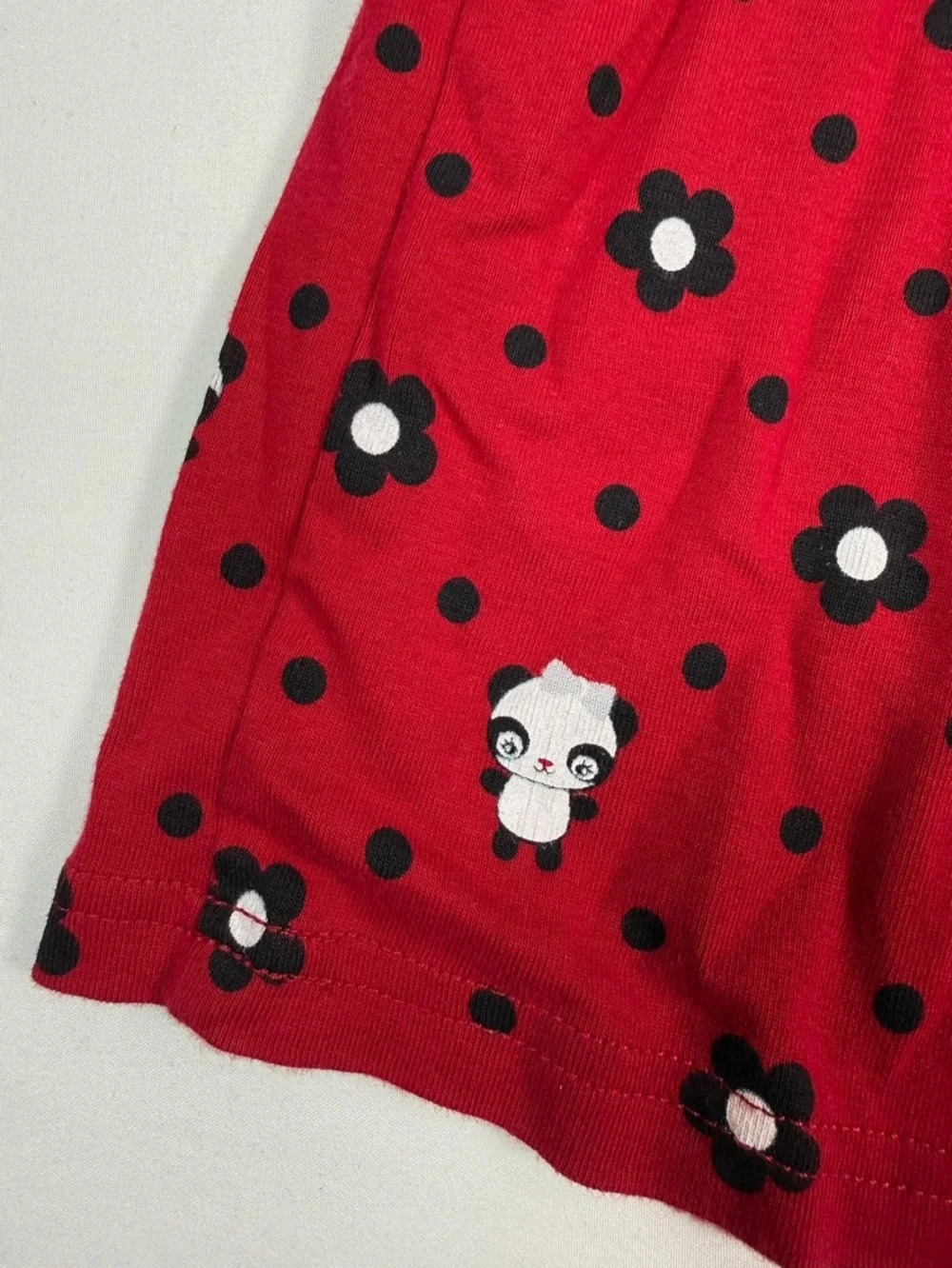 GYMBOREE‎ Girls Floral Panda Dress Size 7 Long Sleeve Cotton Skater Style 2009